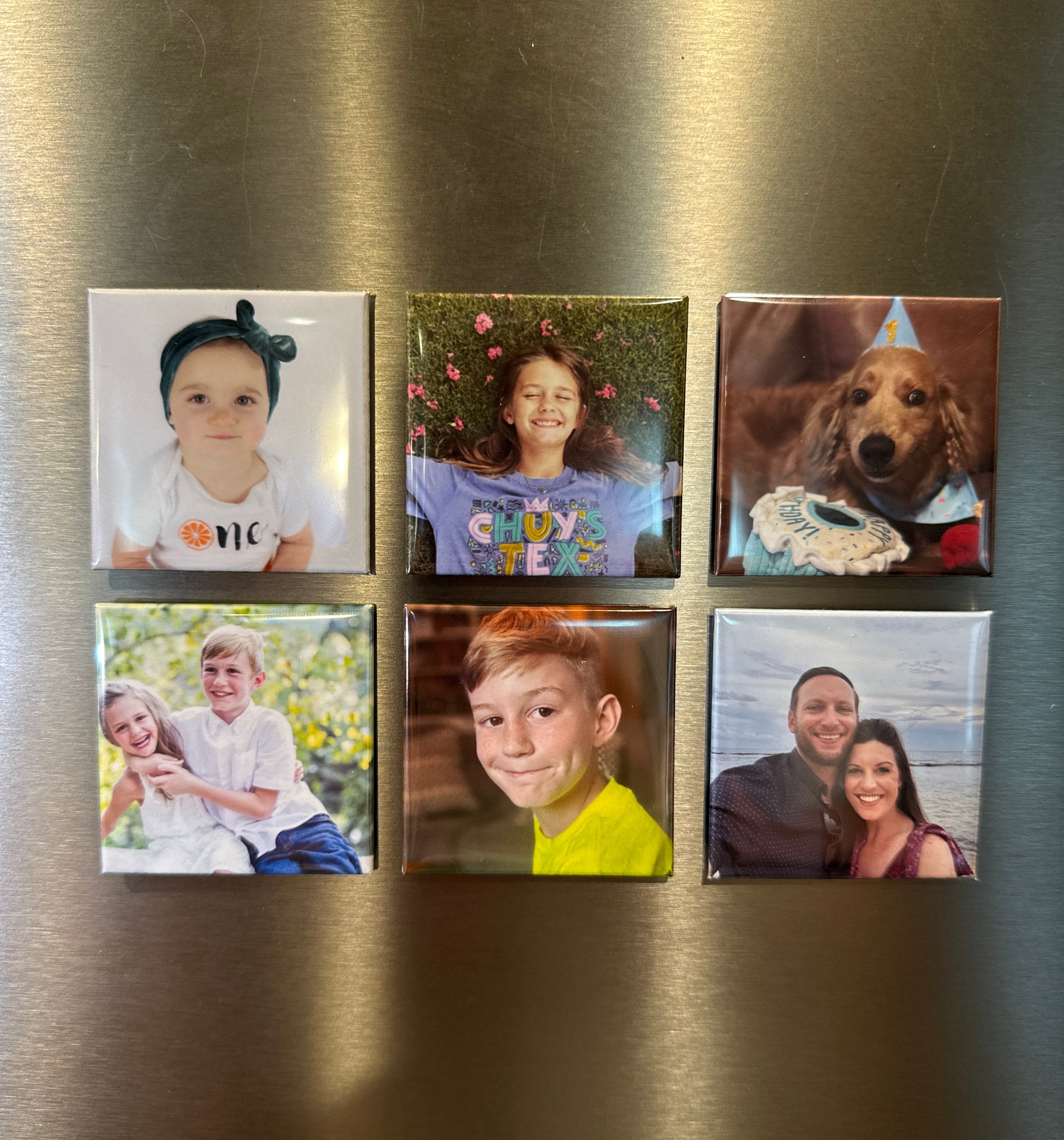 2" x 2" Pack of 6 Custom Photo Magnets